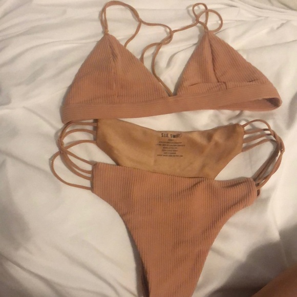 SIE SWIM CANDICE KNOTTED BRA TOP HUDSON BOTTOM - Picture 3 of 5